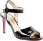 Dee Ocleppo Zwarte Leren Hoge Hak Sandalen Black Dames - Thumbnail 2