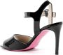 Dee Ocleppo Zwarte Leren Hoge Hak Sandalen Black Dames - Thumbnail 3