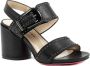 Dee Ocleppo Zwarte Leren Sandalen met 8 cm Hak Black Dames - Thumbnail 2