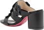 Dee Ocleppo Zwarte Leren Sandalen met 8 cm Hak Black Dames - Thumbnail 3