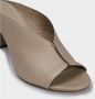 DEL Carlo Beige Leren Hoge Hak Muiltjes Beige Dames - Thumbnail 4