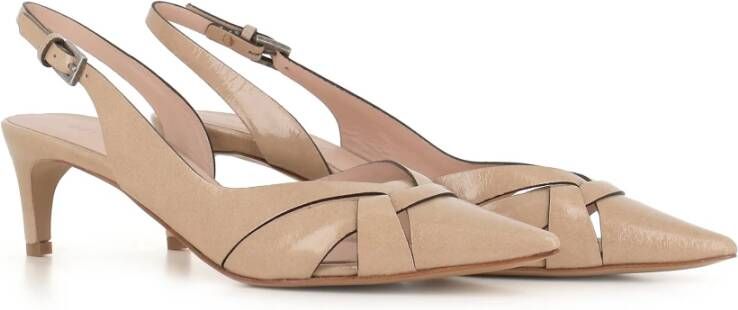 DEL Carlo Beige puntige neus pumps Beige Dames