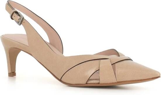 DEL Carlo Beige puntige neus pumps Beige Dames