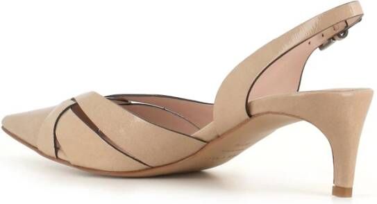 DEL Carlo Beige puntige neus pumps Beige Dames