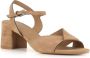 DEL Carlo Beige Suède Gekruiste Band Sandalen Beige Dames - Thumbnail 3