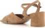 DEL Carlo Beige Suède Gekruiste Band Sandalen Beige Dames - Thumbnail 4