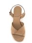 DEL Carlo Beige Suède Gekruiste Band Sandalen Beige Dames - Thumbnail 5