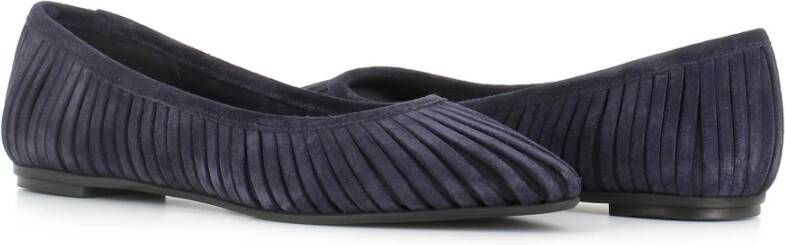 DEL Carlo Blauwe Suède Ballerina Schoenen Blue Dames