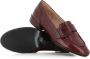 DEL Carlo Bordeaux Leren Mocassin Sandalen Red Dames - Thumbnail 2