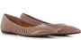 DEL Carlo Bruin leren ballerina platte schoenen Brown Dames - Thumbnail 2