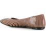 DEL Carlo Bruin leren ballerina platte schoenen Brown Dames - Thumbnail 4