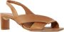 DEL Carlo Bruin Leren Kruisband Sandalen Brown Dames - Thumbnail 2