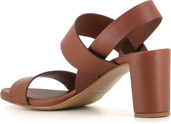 DEL Carlo Bruine Leren Sandalen Brown Dames