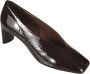 DEL Carlo Bruine Platte Schoenen Brown Dames - Thumbnail 2