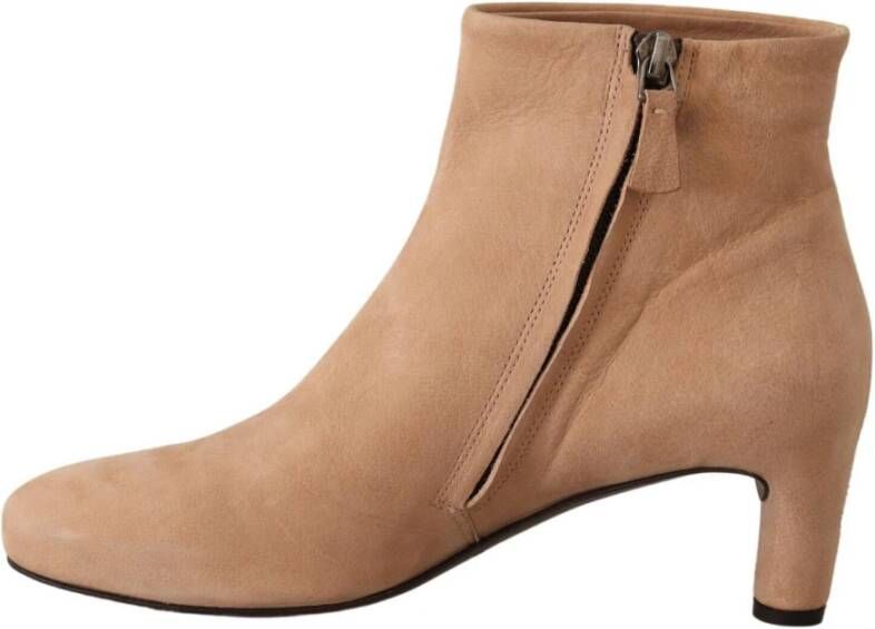 DEL Carlo Elegante Beige Leren Laarzen Beige Dames