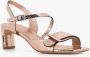 DEL Carlo Gouden Python Sandalen met Lus Gesp Beige Dames - Thumbnail 2