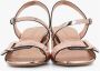 DEL Carlo Gouden Python Sandalen met Lus Gesp Beige Dames - Thumbnail 3