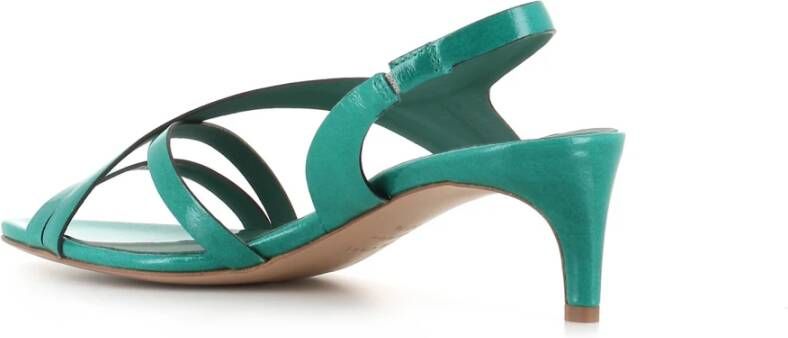 DEL Carlo Groene Lakleren Sandalen Green Dames