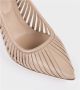 DEL Carlo Handgemaakte Stiletto Hakken Schoenen Zand Beige Dames - Thumbnail 4