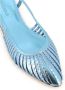 DEL Carlo Lichtblauwe Balletflats met Slangenprint Blue Dames - Thumbnail 5