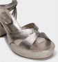 DEL Carlo Metallic Hoge Sandalen met Enkelband Gray Dames - Thumbnail 4