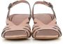 DEL Carlo Nude Leren Enkelband Sandalen Beige Dames - Thumbnail 2