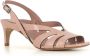 DEL Carlo Nude Leren Enkelband Sandalen Beige Dames - Thumbnail 3