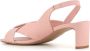 DEL Carlo Nude Leren Gekruiste Band Sandalen Pink Dames - Thumbnail 4