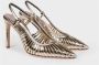 DEL Carlo Pyriet Metallic Leren Slingback Pumps Yellow Dames - Thumbnail 2