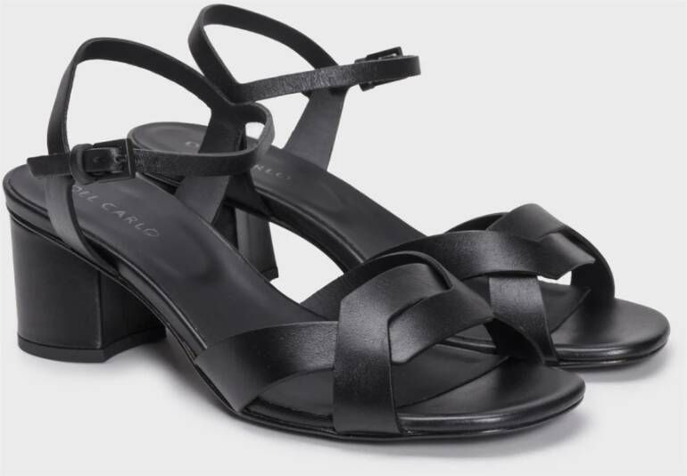 DEL Carlo Pyriet Metallic Blokhak Sandalen Gray Dames