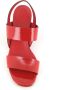 DEL Carlo Rode Leren Sandalen Red Dames - Thumbnail 5