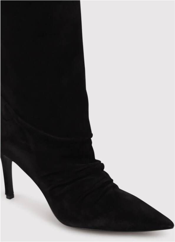 DEL Carlo Sonia Laarzen met Mid Stiletto Hak Black Dames