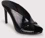 DEL Carlo Vetro Muiltjes Stiletto Hak Open Teen Black Dames - Thumbnail 2