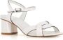 DEL Carlo Witte Leren Gevlochten Sandalen White Dames - Thumbnail 3