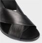 DEL Carlo Bruine leren sandalen met brede banden Brown Dames - Thumbnail 4