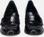 DEL Carlo Zwarte Patent Loafers met Blokhak Black Dames - Thumbnail 3