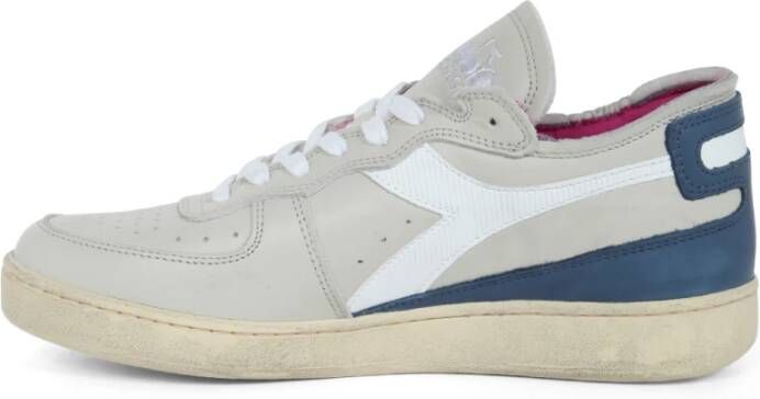 Diadora Lichtgrijs Basket Row Cut Sneaker Gray Heren