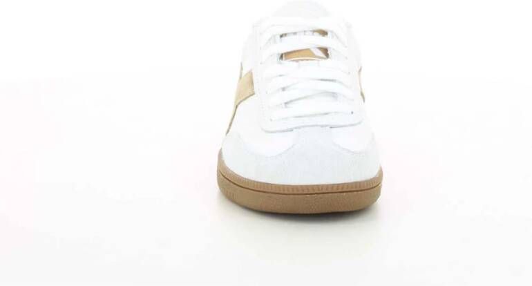 Diadora Beige Metalen Trainer Schoenen White Dames