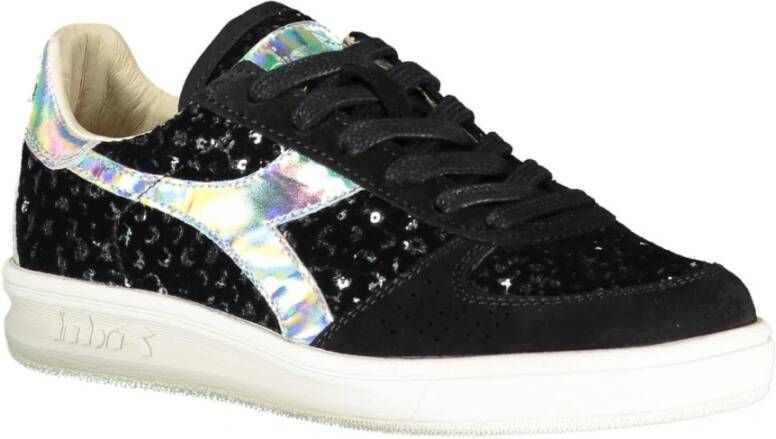 Diadora Black Fabric Sneaker Zwart Dames