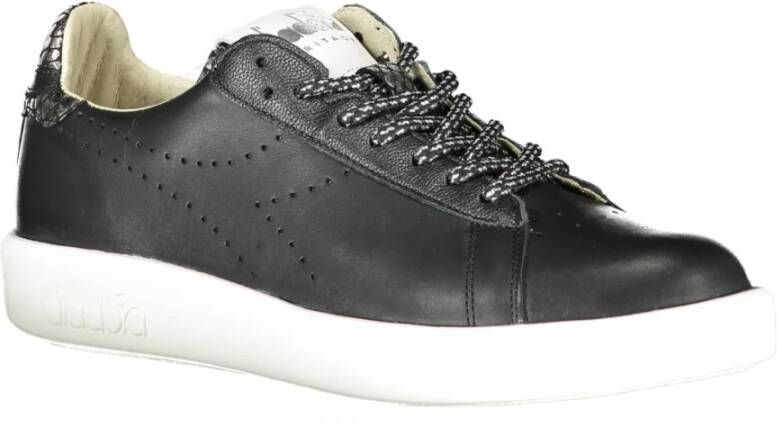 Diadora Stijlvolle zwarte veterschoenen met contrastzool Black Dames - Foto 2