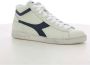 Diadora Blauwe Hoge Top Gewaxte Sneakers White Heren - Thumbnail 2