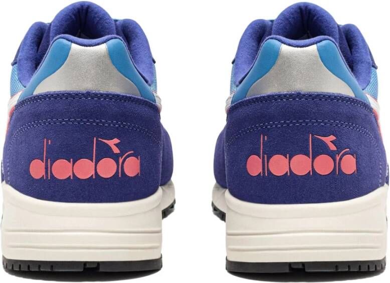 Diadora Blauwe Leren Sportieve Sneakers met Rubberen Zool Blue Dames