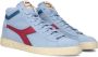 Diadora Blauwe Suède Hoge Sneakers Blue Dames - Thumbnail 3