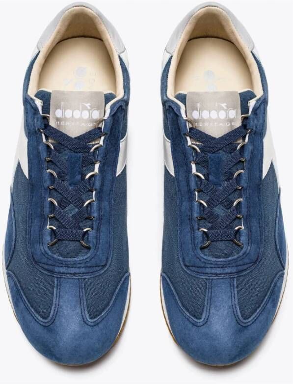 Diadora Canvas Stone Wash Sneakers Blue Heren