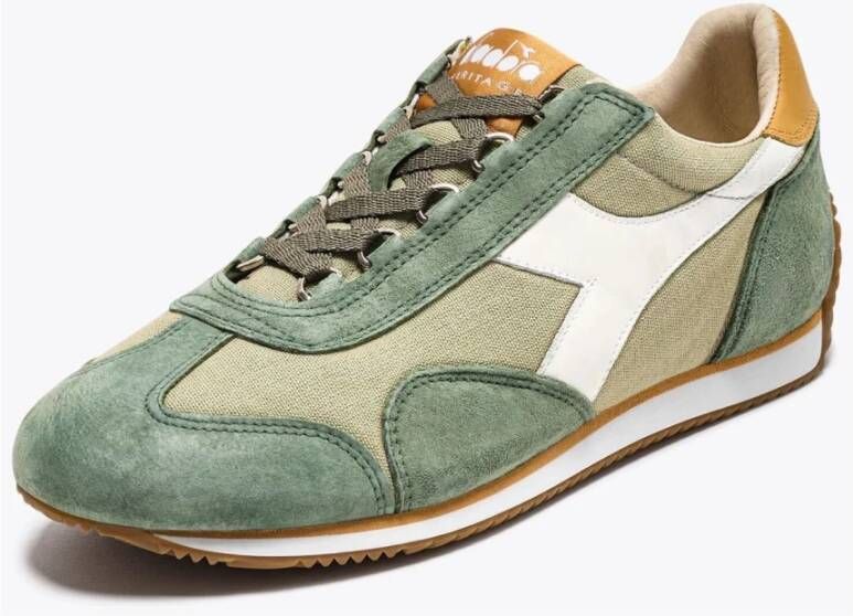 Diadora Canvas Stone Wash Sneakers Green Heren