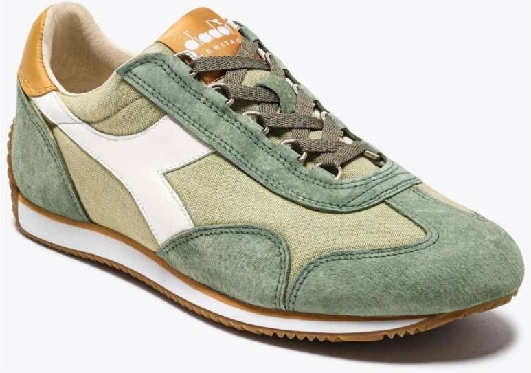 Diadora Canvas Stone Wash Sneakers Green Heren