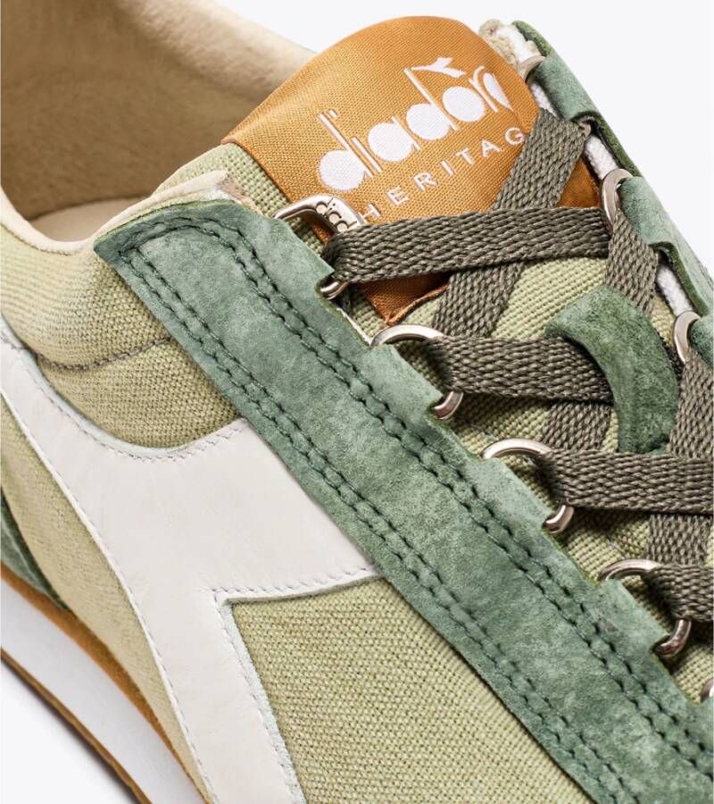 Diadora Canvas Stone Wash Sneakers Green Heren