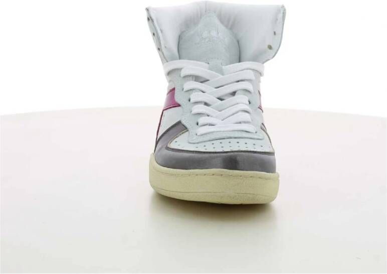 Diadora Dameschoenen Fuchsia MI Basket Metal Wit Dames