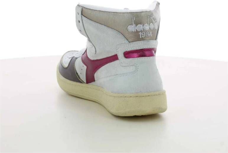 Diadora Dameschoenen Fuchsia MI Basket Metal Wit Dames