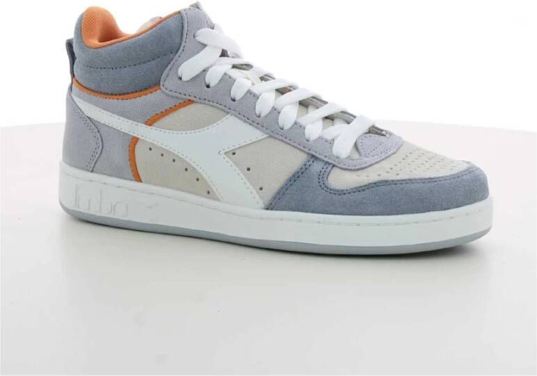 Diadora Beige Magic Basket Damessneakers Blauw Dames